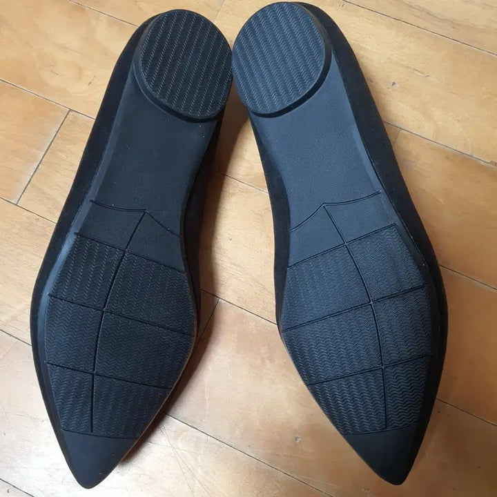 [SOLD OUT] (미사용) 블랙 스웨이드 플랫슈즈 구두 245