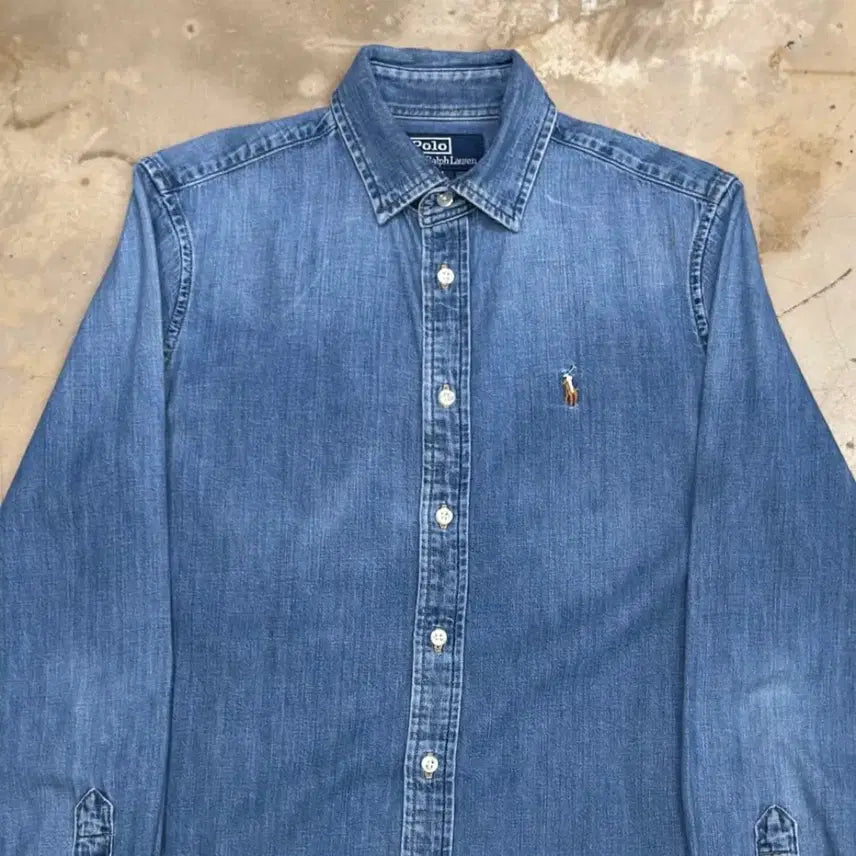 [BUNJANG] Polo Ralph Lauren Chambray Denim Shirt / 여성 폴로 랄프로렌 샴브레이 데님 셔츠