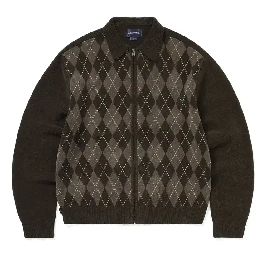 [BUNJANG] thisisneverthat Argyle Zip-up Jacket S / 디스이즈네버댓 아가일 집업 자켓 S