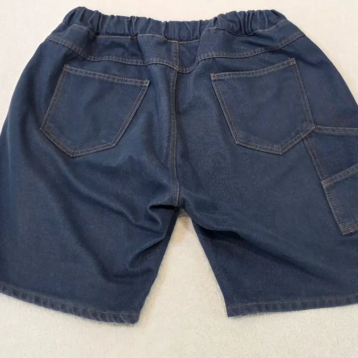 [BUNJANG] Plus Size Mid-Wash Denim Shorts / 밴딩 청반바지 <빅사이즈>