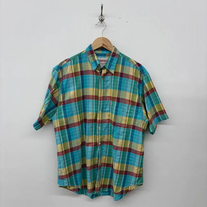 [BUNJANG] Budweiser Check Short Sleeve Shirt Men&
