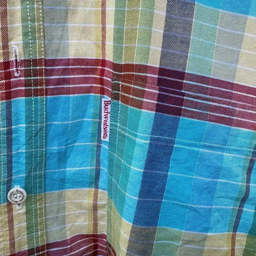 [BUNJANG] Budweiser Check Short Sleeve Shirt Men&