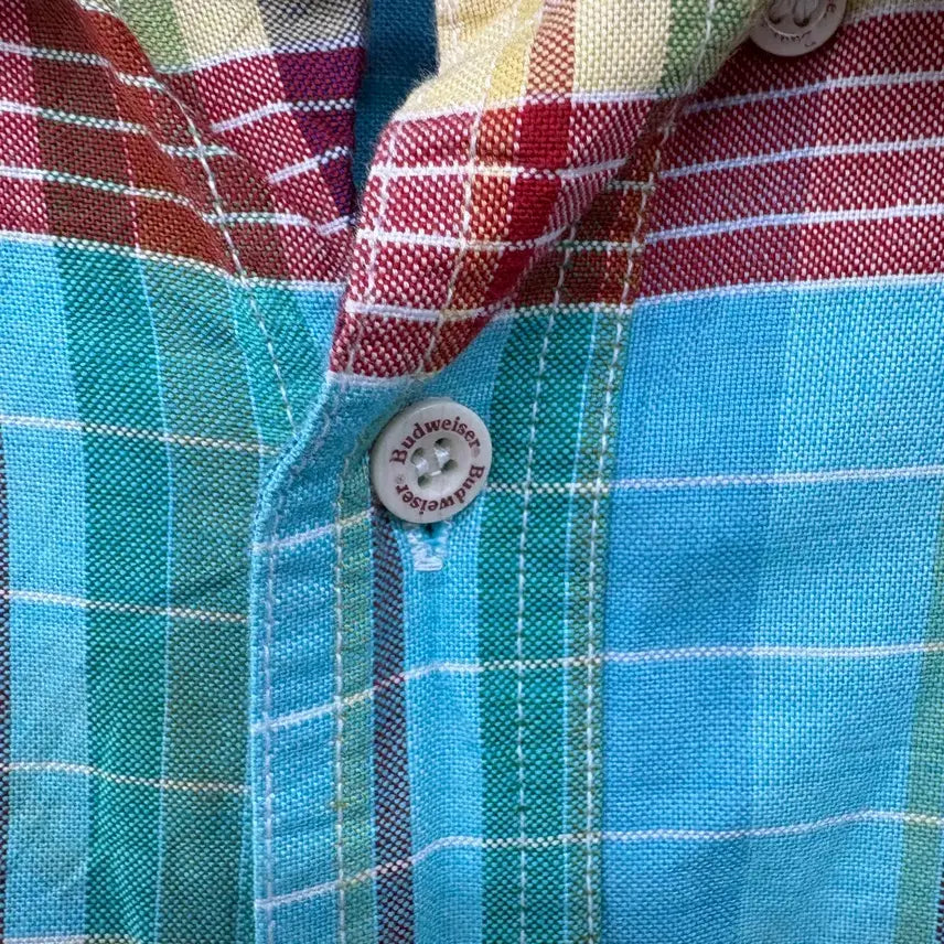 [BUNJANG] Budweiser Check Short Sleeve Shirt Men&