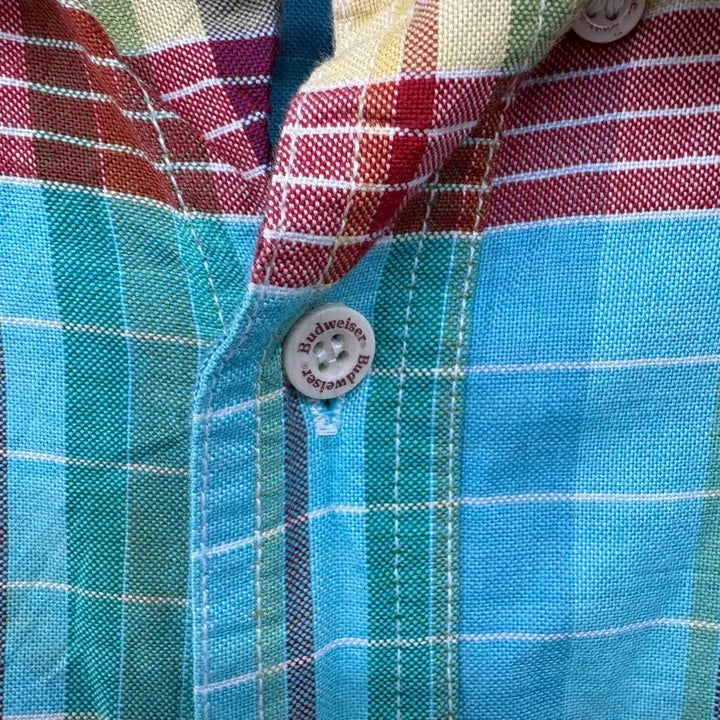 [BUNJANG] Budweiser Check Short Sleeve Shirt Men&