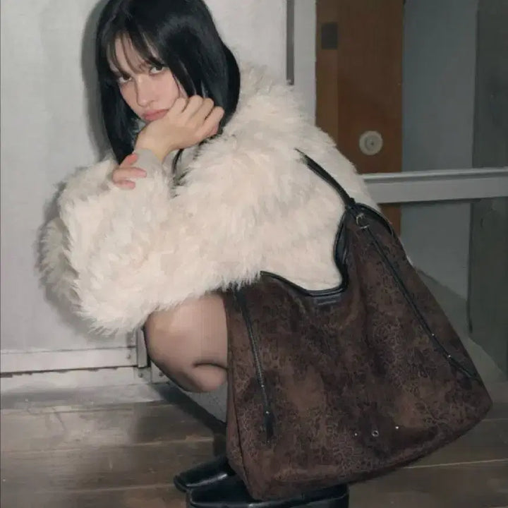 [BUNJANG] Leathery Leopard Bag / 레더리 레오파드 가방 팝니다