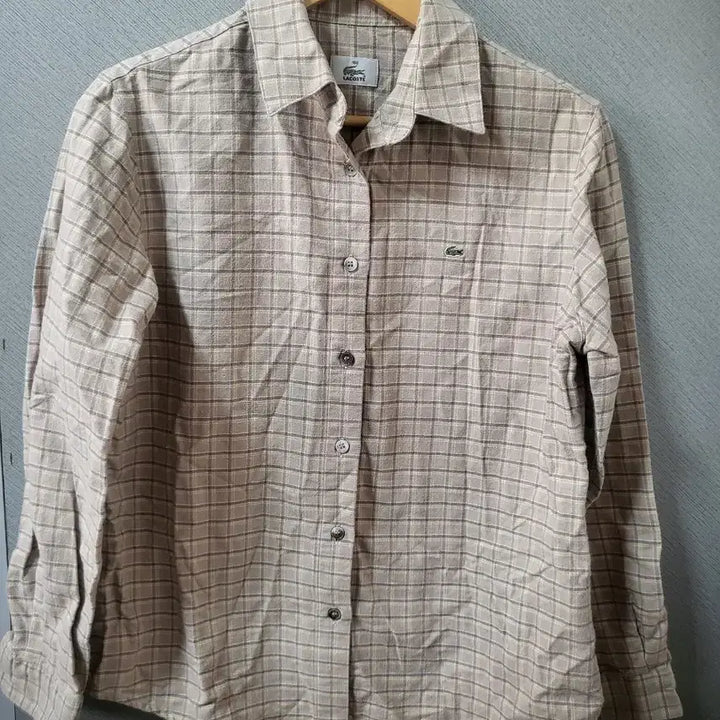 [BUNJANG] Lacoste Check Long Sleeve Shirt / 라코스테 체크 긴팔 셔츠