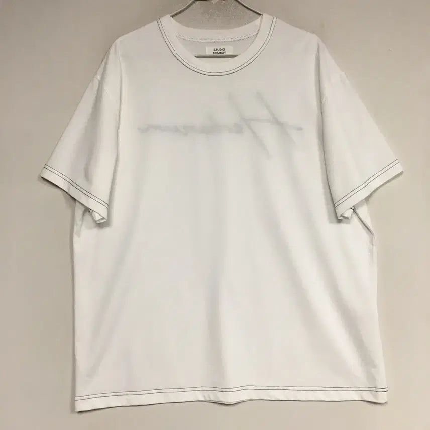 [BUNJANG] Studio Tomboy Stitch Short Sleeve T-Shirt Free Size / 스튜디오톰보이 스티치 반팔 티셔츠 F