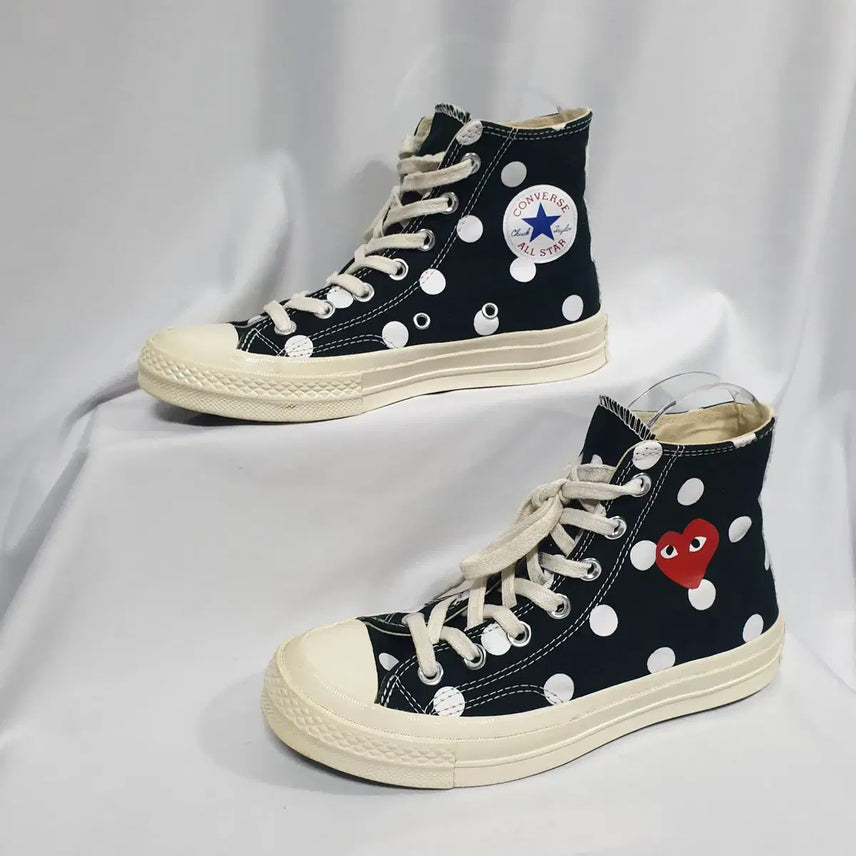 [BUNJANG] DooHa Vintage Converse Comme des Garçons Chuck Taylor 70 Hi Polka Dot Dart / 두하빈티지 230 컨버스 꼼데가르송 척테일러 70 하이 폴카 닷 다트