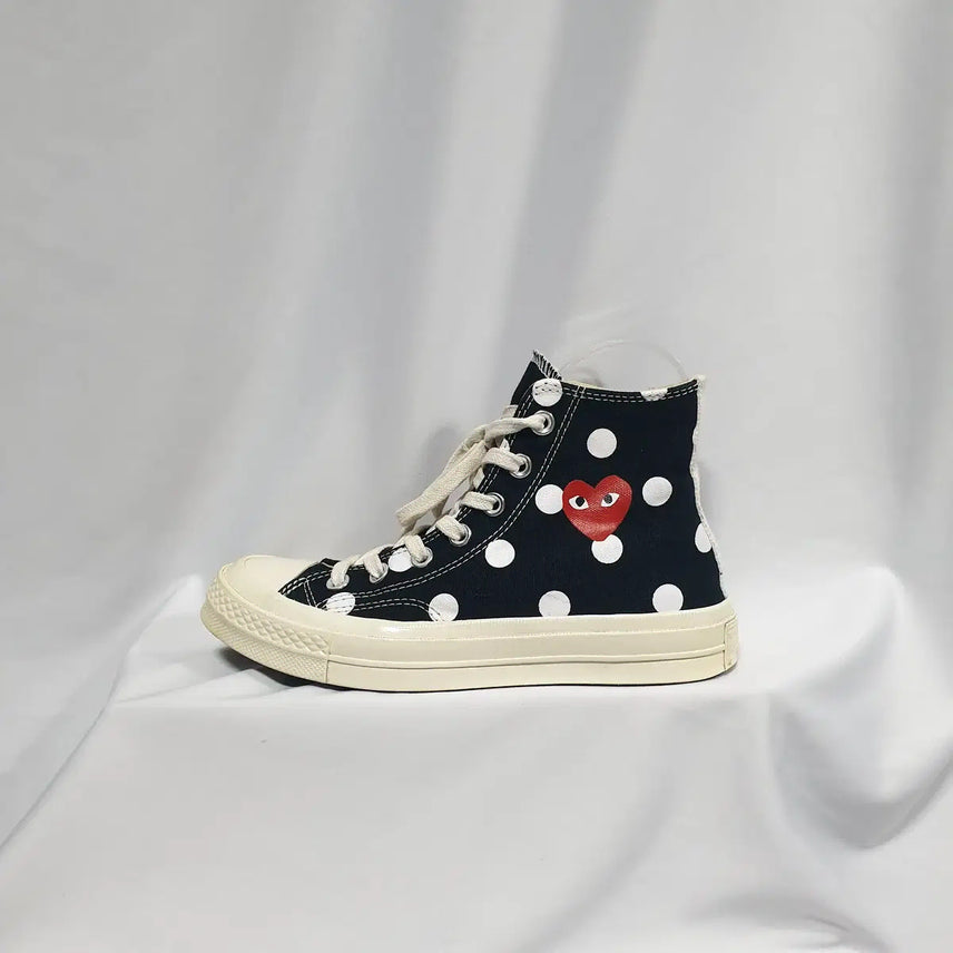 [BUNJANG] DooHa Vintage Converse Comme des Garçons Chuck Taylor 70 Hi Polka Dot Dart / 두하빈티지 230 컨버스 꼼데가르송 척테일러 70 하이 폴카 닷 다트
