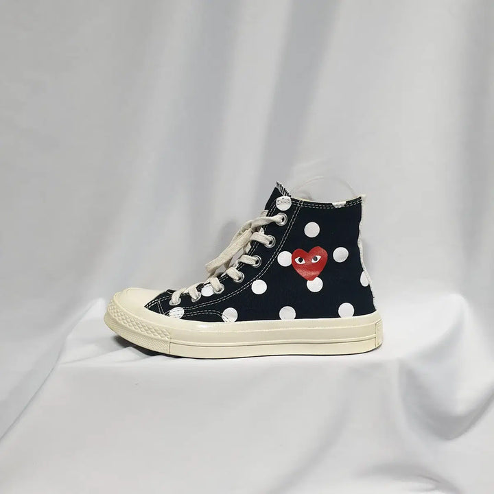 [BUNJANG] DooHa Vintage Converse Comme des Garçons Chuck Taylor 70 Hi Polka Dot Dart / 두하빈티지 230 컨버스 꼼데가르송 척테일러 70 하이 폴카 닷 다트
