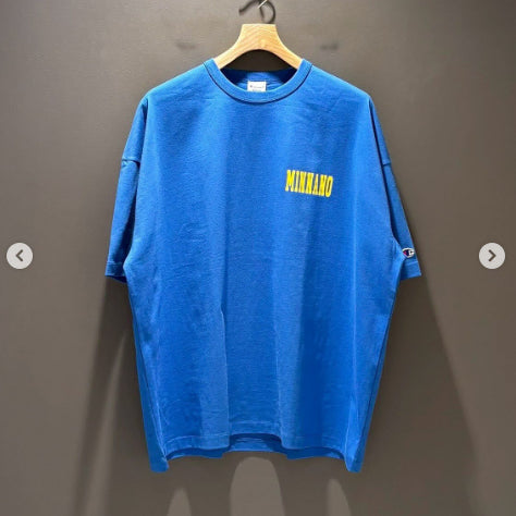 [BUNJANG] Min-nano x Beams x Champion T-shirt Blue L / 민나노 x 빔즈 x 챔피온 티셔츠 블루 L