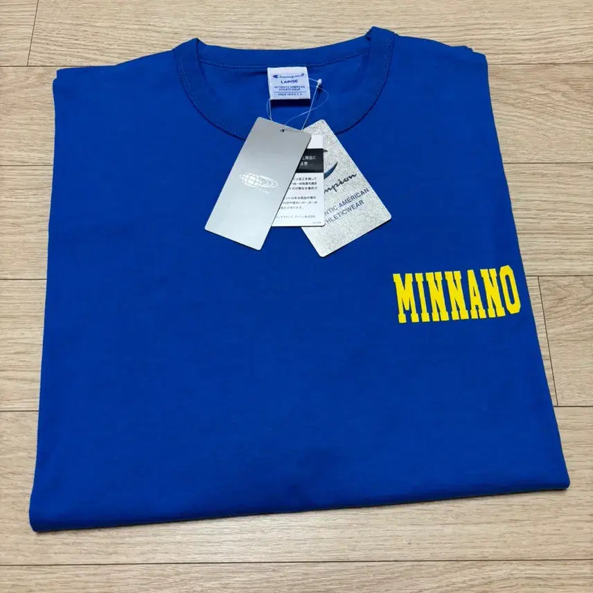 [BUNJANG] Min-nano x Beams x Champion T-shirt Blue L / 민나노 x 빔즈 x 챔피온 티셔츠 블루 L