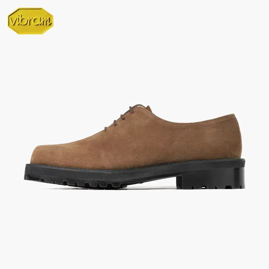 [BUNJANG] Firenze Atelier 5701-QS Mid Brown Square Toe Derby Shoes / [245] 피렌체아뜨리에 5701-QS [MID BROWN] 스퀘어토더비