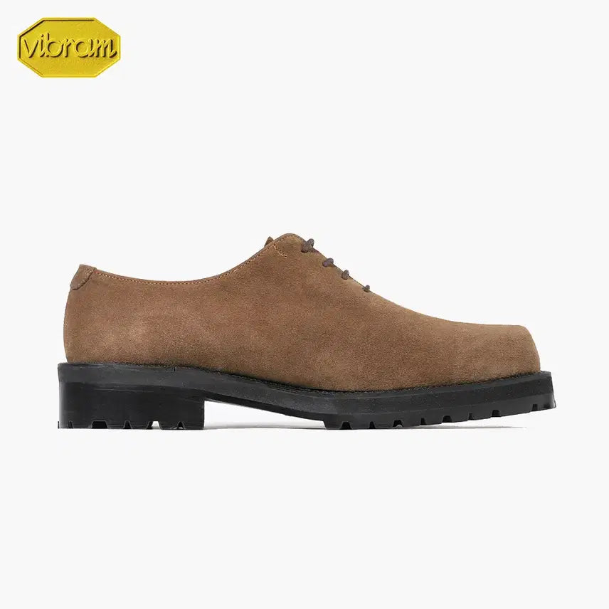 [BUNJANG] Firenze Atelier 5701-QS Mid Brown Square Toe Derby Shoes / [245] 피렌체아뜨리에 5701-QS [MID BROWN] 스퀘어토더비