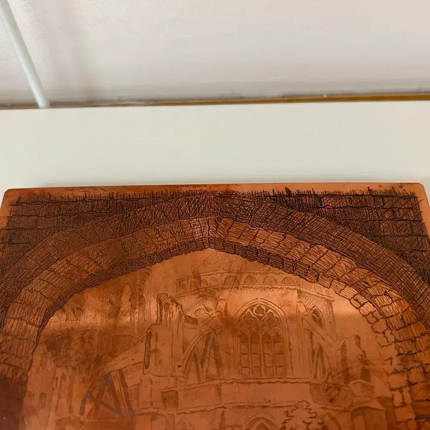 [BUNJANG] Vintage French Church Copperplate Engraving / 빈티지 프랑스 교회 동판화