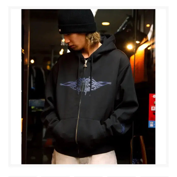 [BUNJANG] Yardsale widow zip hooded sweatshirt / Yardsale widow zip hooded sweatshirt