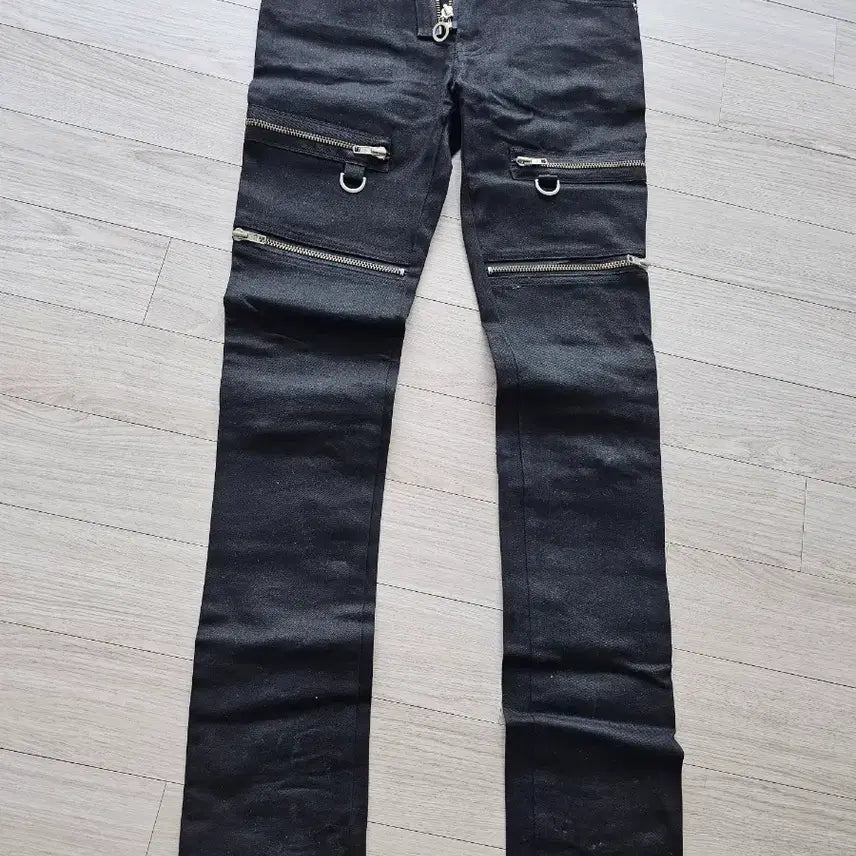 [BUNJANG] Anotheryouth Multi Zipper Black Pants / 어나더유스 멀티 지퍼 블랙 팬츠
