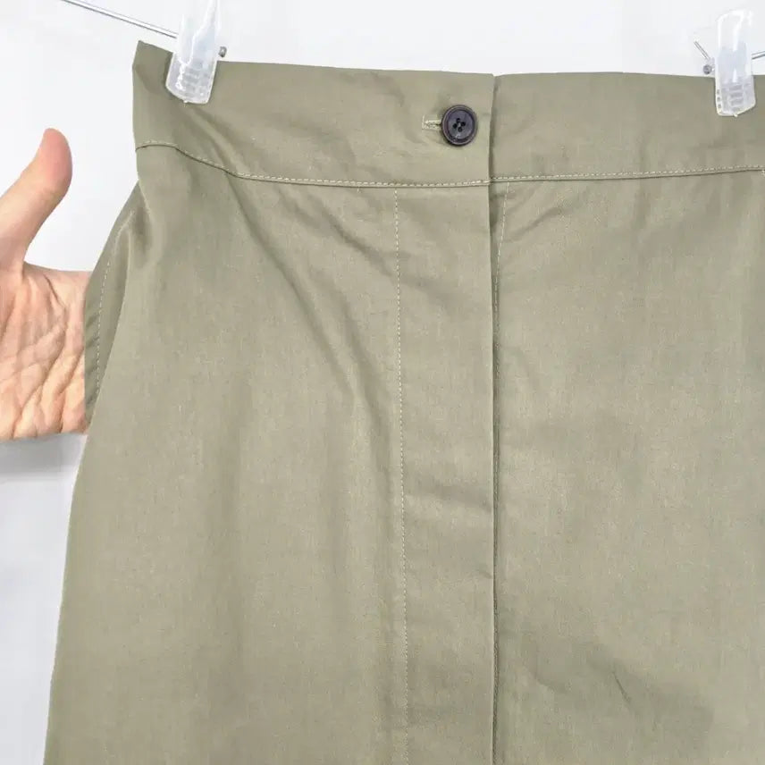 [BUNJANG] Khaki A-Line Long Skirt / (새상품) 카키 A라인 롱 스커트