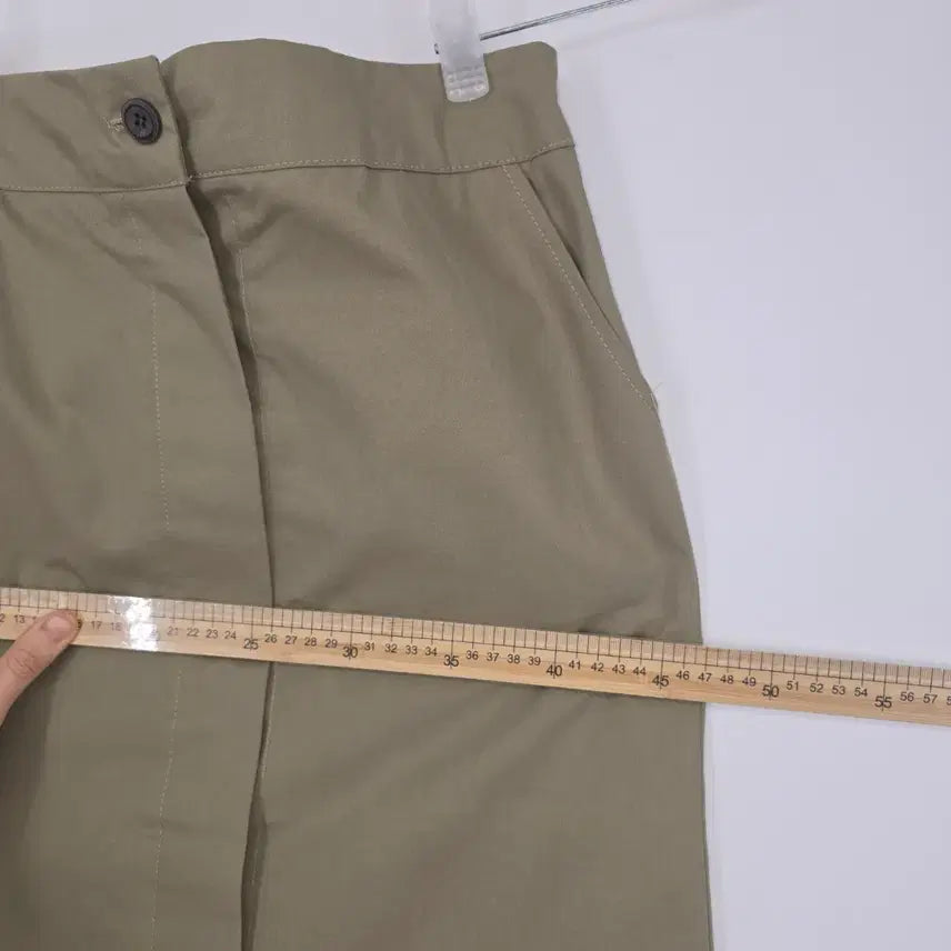 [BUNJANG] Khaki A-Line Long Skirt / (새상품) 카키 A라인 롱 스커트