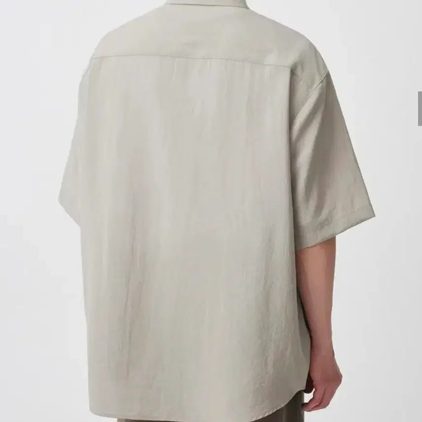[BUNJANG] Musinsa Standard Relaxed Linen-Like Short Sleeve Shirt Light Beige / 무신사 릴렉스드 린넨 라이크 반소매 셔츠