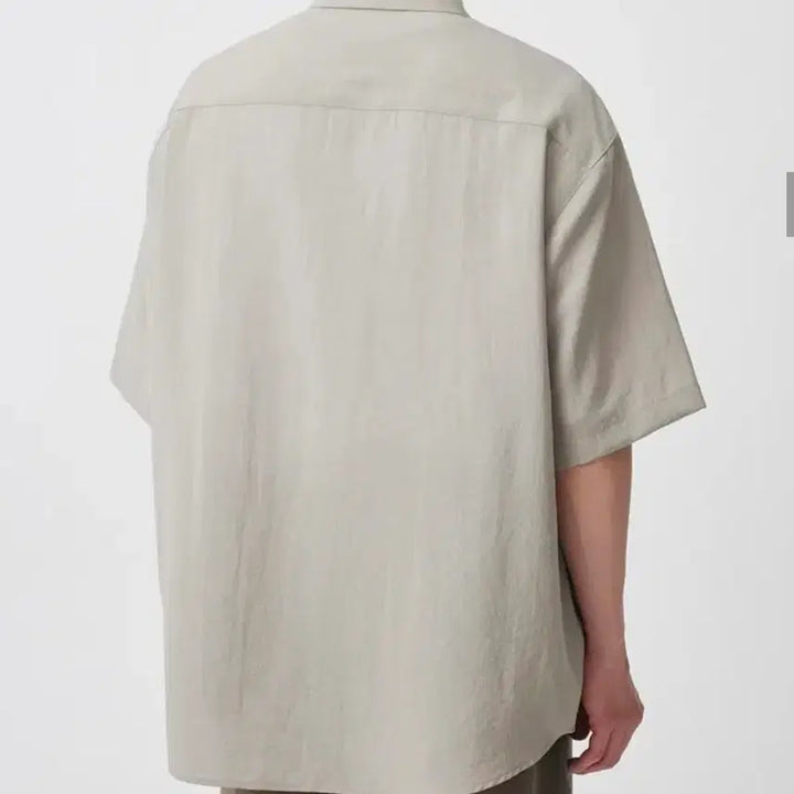 [BUNJANG] Musinsa Standard Relaxed Linen-Like Short Sleeve Shirt Light Beige / 무신사 릴렉스드 린넨 라이크 반소매 셔츠