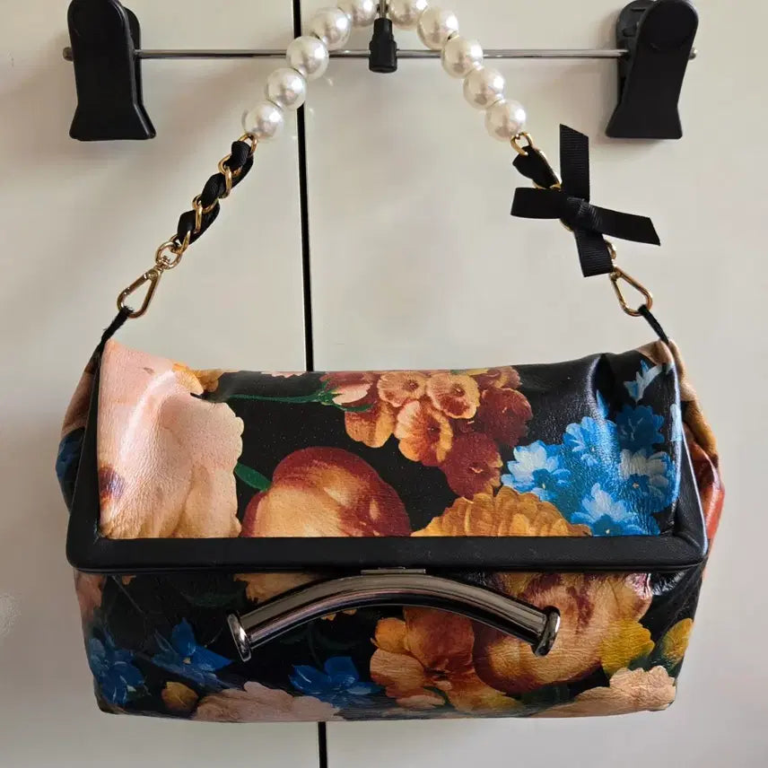 [BUNJANG] Icatrina Flower Pattern Shoulder Bag / 이카트리나 플라워 패턴 숄더백