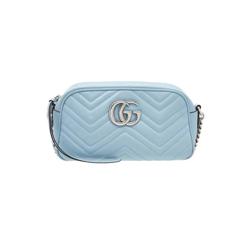 [BUNJANG] Gucci GG Marmont Shoulder Bag Small Sky Blue / 구찌 GG 마몽 숄더백 스몰