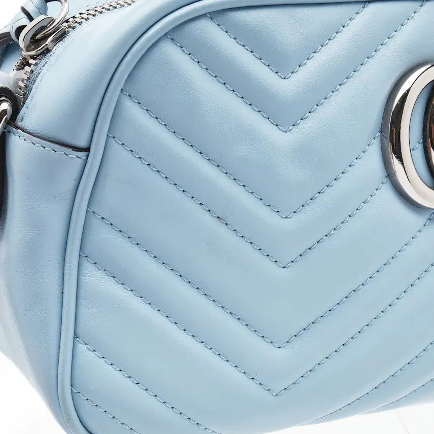 [BUNJANG] Gucci GG Marmont Shoulder Bag Small Sky Blue / 구찌 GG 마몽 숄더백 스몰