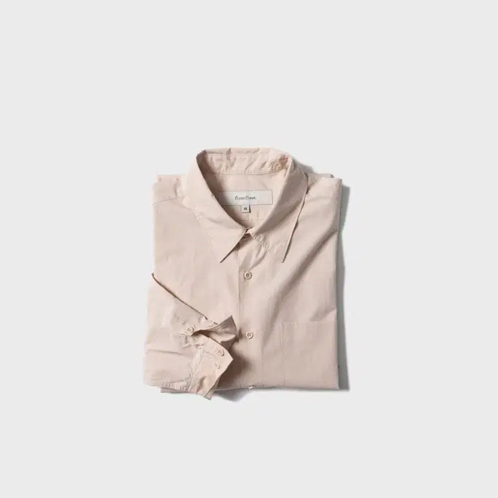 [BUNJANG] Firstfloor Draped Shirt Milk Tea / (새상품) 퍼스트플로어 새커 셔츠/드레이프 (44, 밀크티)