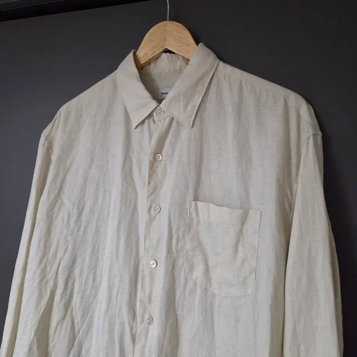 [BUNJANG] Steady Everywear Relaxed Linen Shirt Ecru Size 2 / [2] 스테디에브리웨어 릴렉스드 린넨 셔츠 에크루 / 리넨