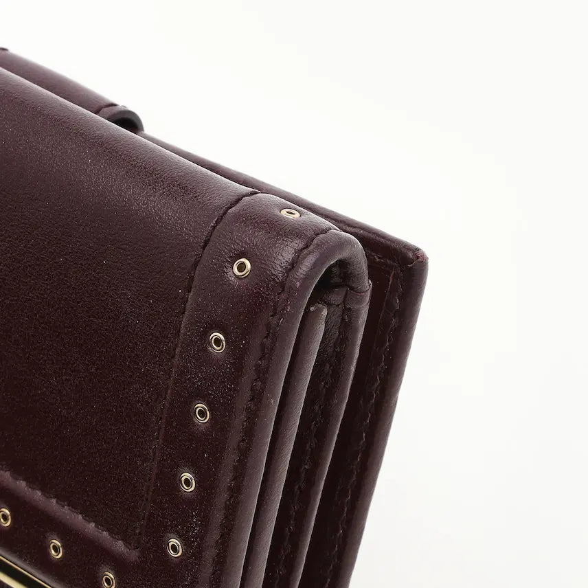 [BUNJANG] Salvatore Ferragamo Gancini Leather Wallet Burgundy / 페라가모 간치니 지갑