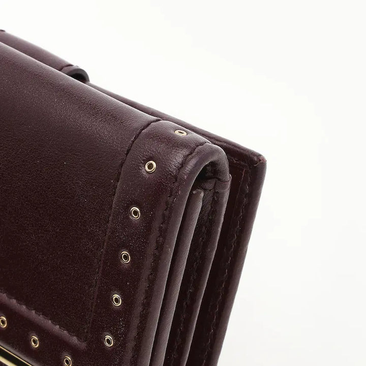[BUNJANG] Salvatore Ferragamo Gancini Leather Wallet Burgundy / 페라가모 간치니 지갑