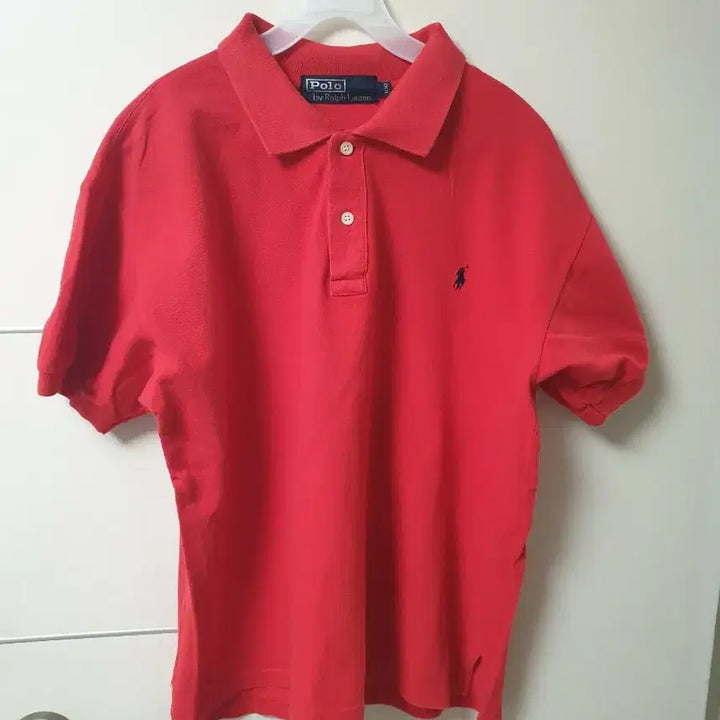 [BUNJANG] Polo Ralph Lauren Red Short Sleeve Polo Shirt / [여성] 폴로 랄프로렌 레드 반팔 폴로티