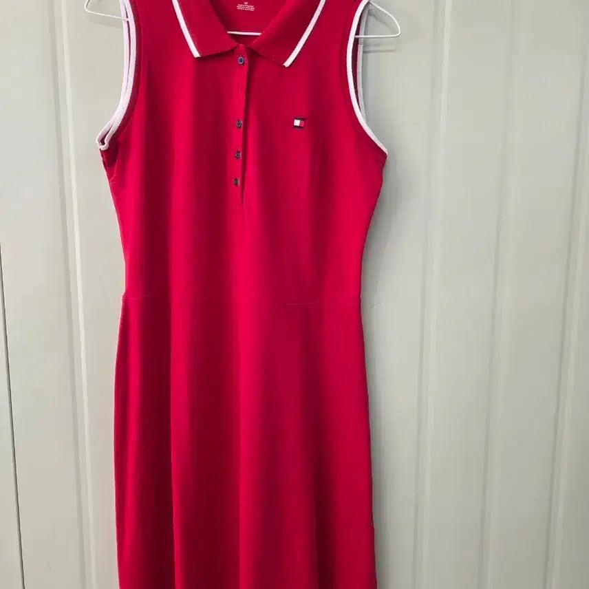 [BUNJANG] Tommy Hilfiger Red Pique Dress Size S / 타미힐피거 레드 피케 원피스 S
