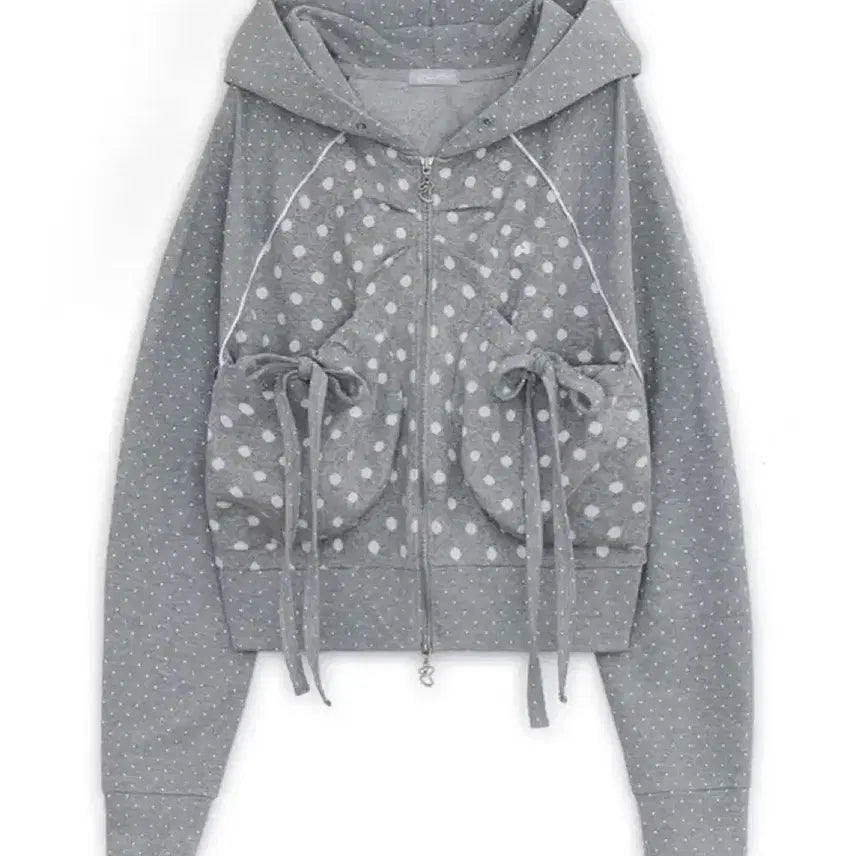 [BUNJANG] Hug Yourskin Dot Big Pocket Hooded Zip-Up / 허그유어스킨 도트 빅 포켓 후드집업 팔아요