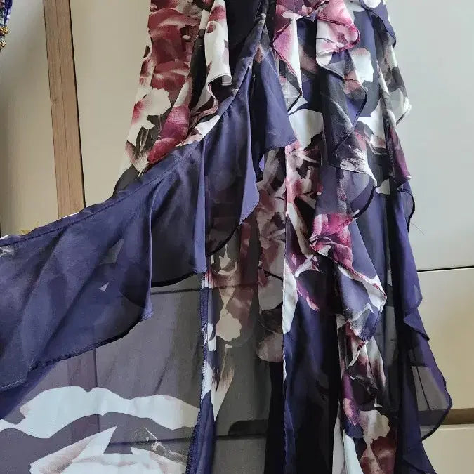 [BUNJANG] Betsy Adam Floral Print Ruffle Long Dress / 마국브랜드 BETSY ADAM  플라워 프린트 롱 원피스 프릴 장식55