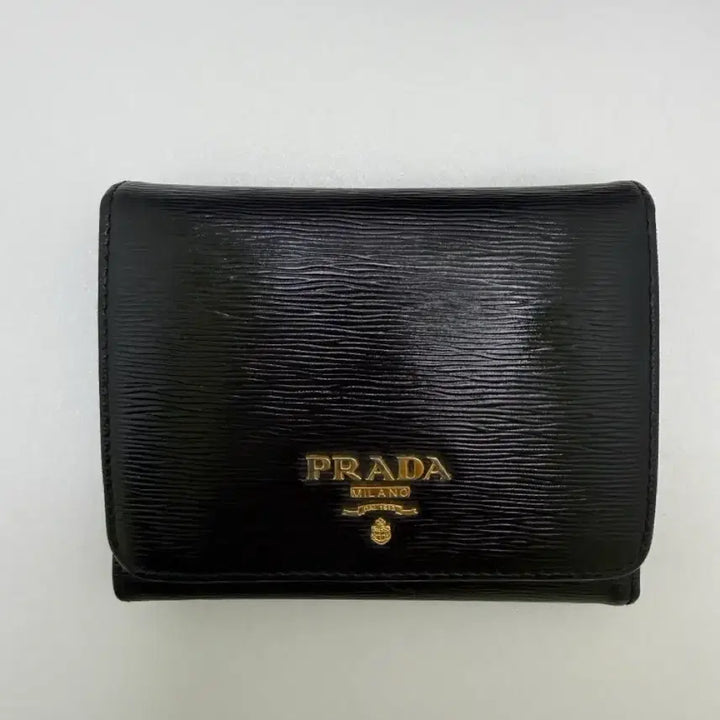 [BUNJANG] Prada Saffiano Bi-fold Wallet / 프라다 블랙 사피아노 반지갑