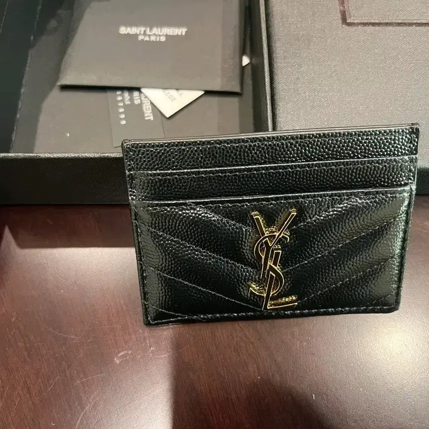 [BUNJANG] Yves Saint Laurent Cassandra Matelassé Card Wallet / 입생로랑 카산드라 마틀라세 카드지갑 금장