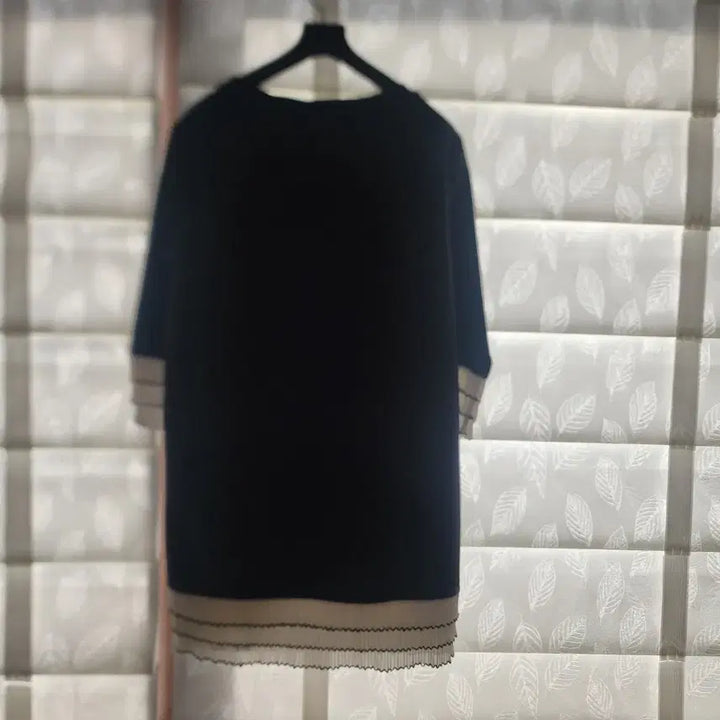 [BUNJANG] HOTPING Pleated Trim Black Mini Dress / 소매/밑단 플리츠 배색 블랙 미니 원피스