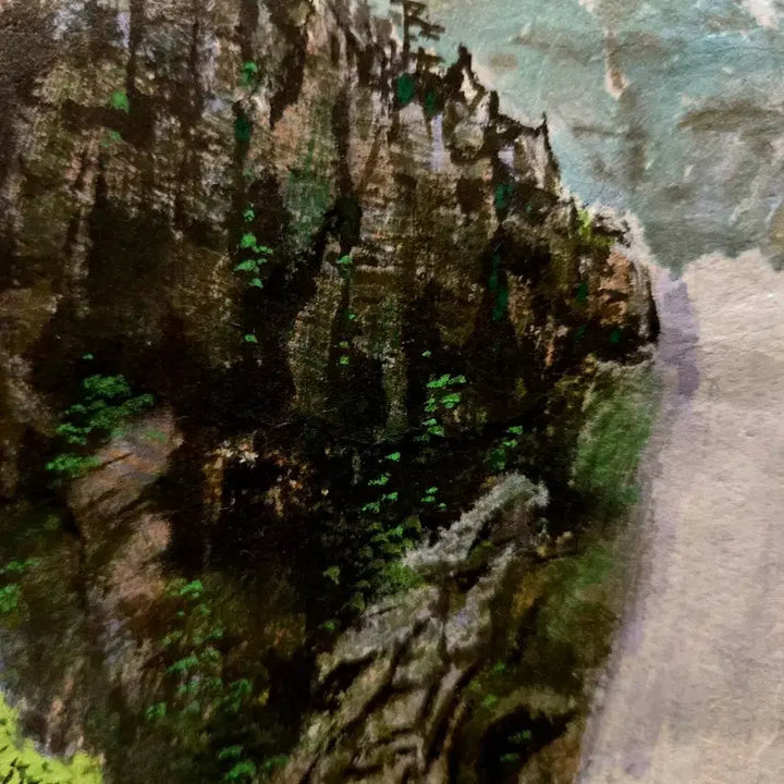 [BUNJANG] Baebyeonghyo Geumgangsan Gurong Waterfall Painting / 금강산 그림/ 구룡폭포