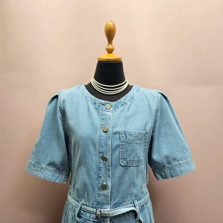 [BUNJANG] LAP Denim Wide Jumpsuit / LAP 랩 데님 와이드 점프수트