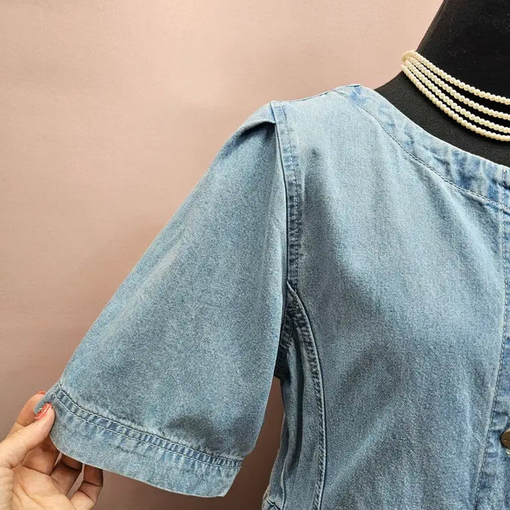 [BUNJANG] LAP Denim Wide Jumpsuit / LAP 랩 데님 와이드 점프수트