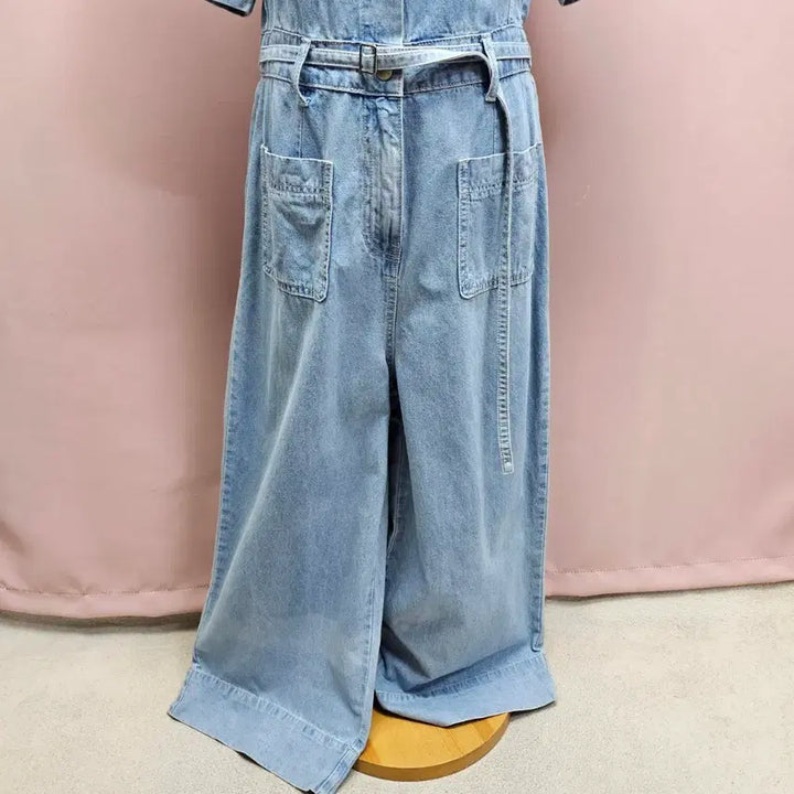 [BUNJANG] LAP Denim Wide Jumpsuit / LAP 랩 데님 와이드 점프수트