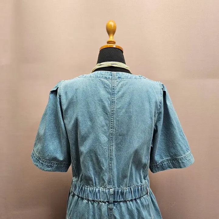 [BUNJANG] LAP Denim Wide Jumpsuit / LAP 랩 데님 와이드 점프수트