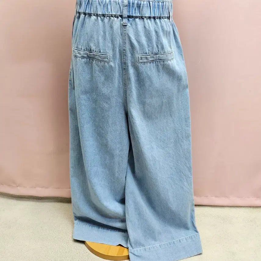 [BUNJANG] LAP Denim Wide Jumpsuit / LAP 랩 데님 와이드 점프수트