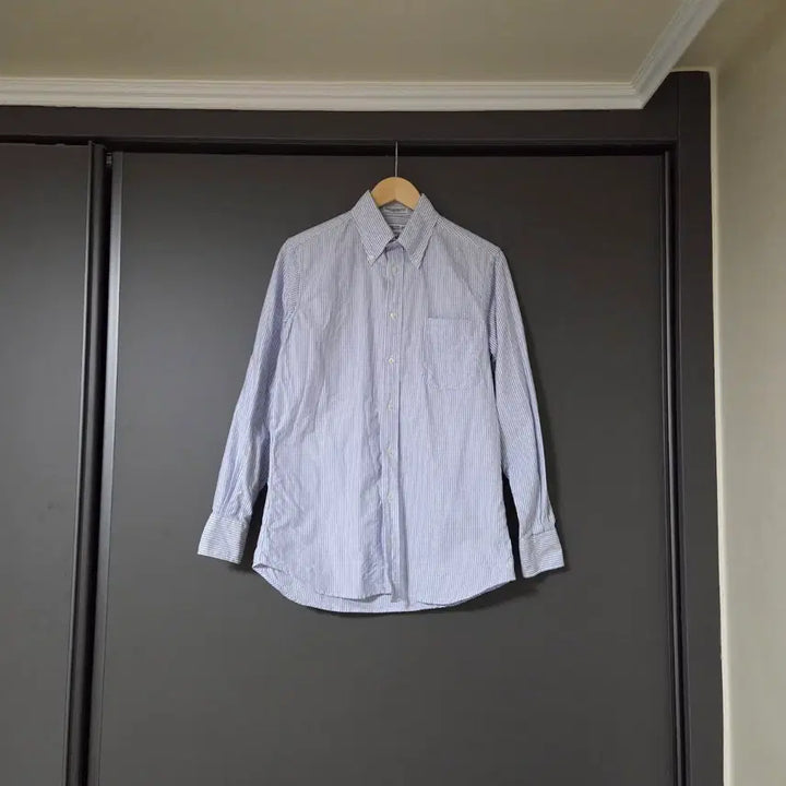 [BUNJANG] Individualized Shirts Striped Oxford Shirt Sky Blue / [15] 인디비주얼라이즈드셔츠 스트라이프 옥스포드 셔츠 스카이블루