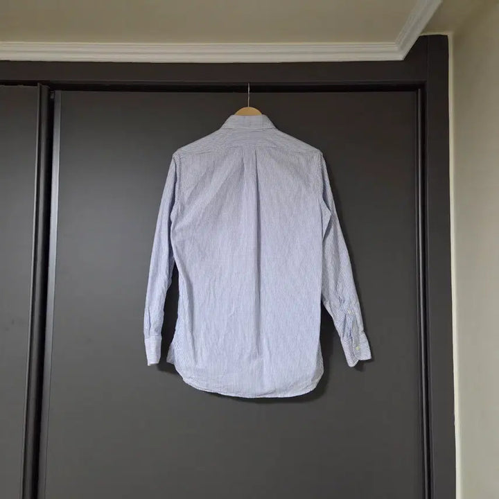 [BUNJANG] Individualized Shirts Striped Oxford Shirt Sky Blue / [15] 인디비주얼라이즈드셔츠 스트라이프 옥스포드 셔츠 스카이블루