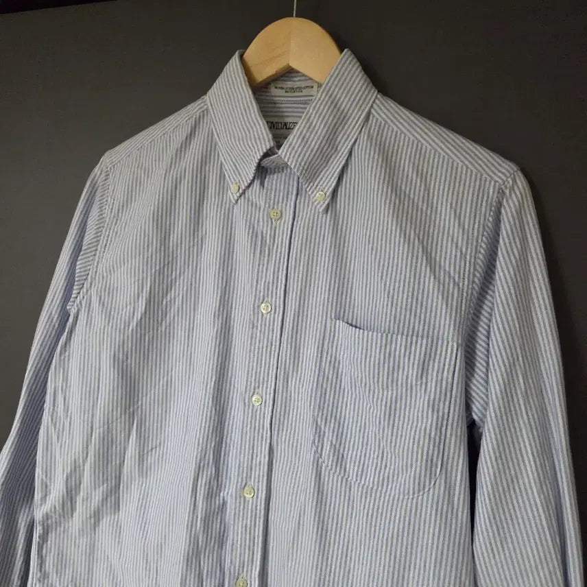 [BUNJANG] Individualized Shirts Striped Oxford Shirt Sky Blue / [15] 인디비주얼라이즈드셔츠 스트라이프 옥스포드 셔츠 스카이블루