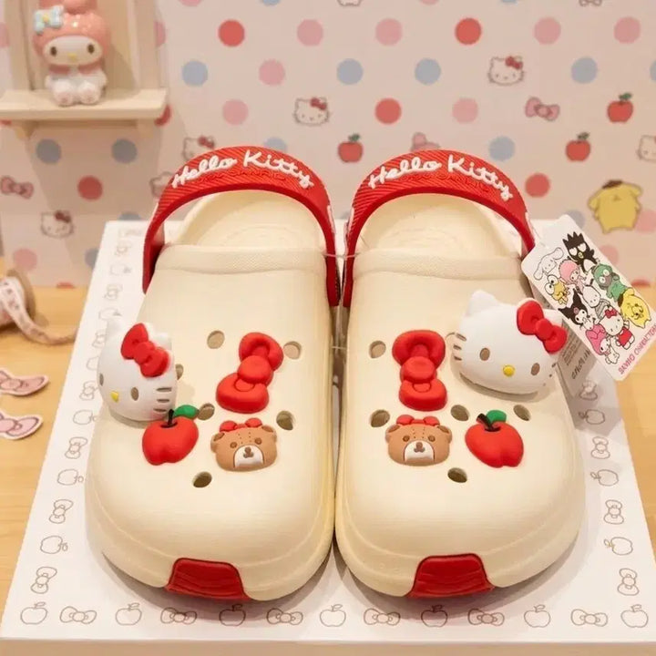 [BUNJANG] Hello Kitty Sandals with Charms (230mm) / 헬로키티 샌들 키티 지비츠 (35~36)230사이즈 새상품