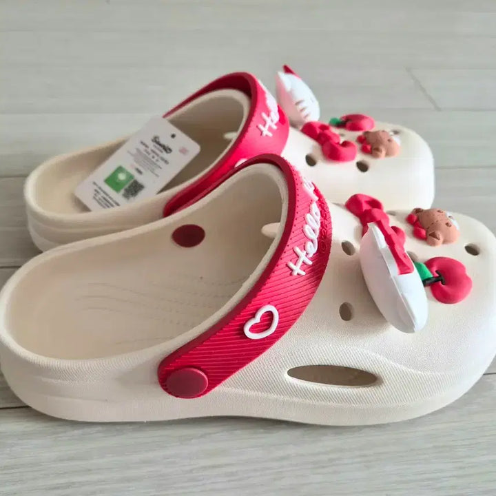 [BUNJANG] Hello Kitty Sandals with Charms (230mm) / 헬로키티 샌들 키티 지비츠 (35~36)230사이즈 새상품